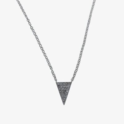 Diamant-Halskette mit massivem Dreieck