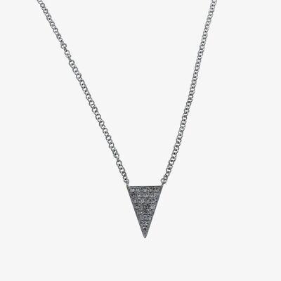 Collier Triangle Solide Diamant