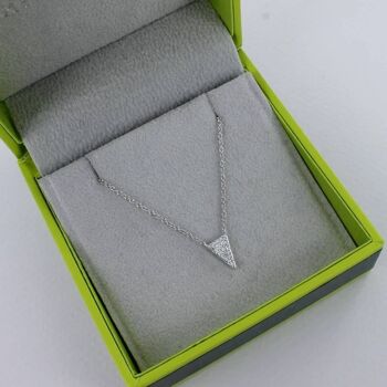 Collier Triangle Solide Diamant 3