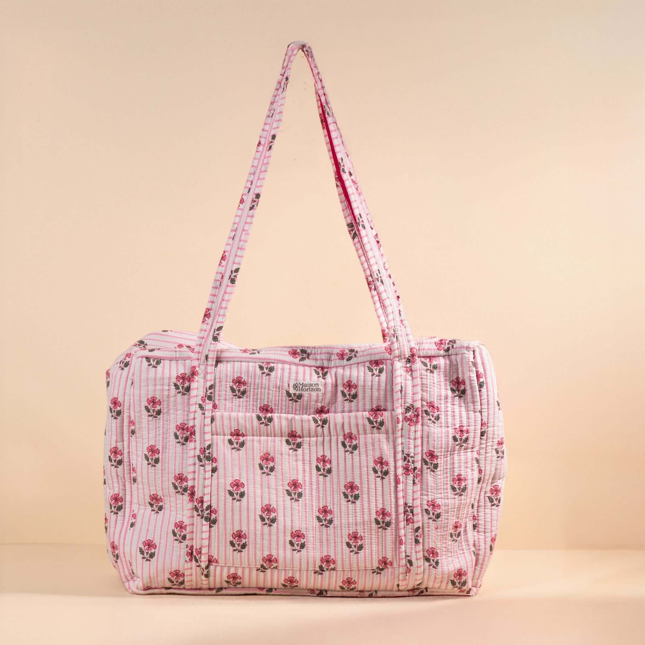 Weekend or changing bag Daisy pink