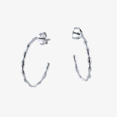 Orecchini Hula Hoop in argento sterling
