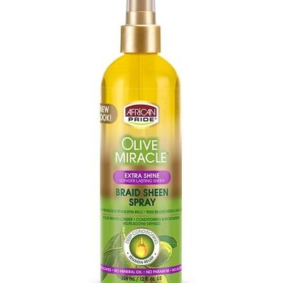 African Pride Olive Miracle Braid Sheen Spray 355ml
