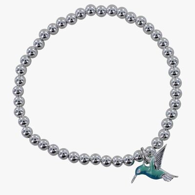 Charm colibrì in argento sterling