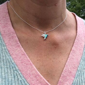 Charm Colibri en argent sterling 5