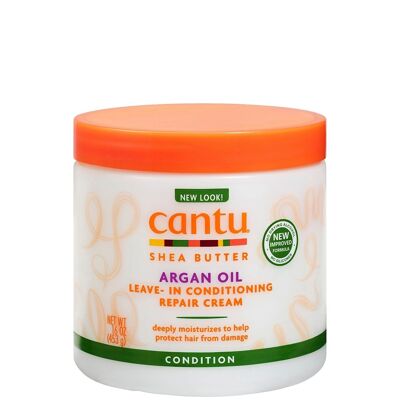 Crema riparatrice all'olio di argan senza risciacquo naturale Cantu 16 oz