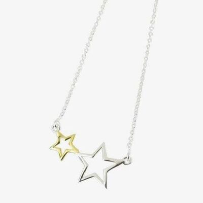 2 stelle e collana d'oro