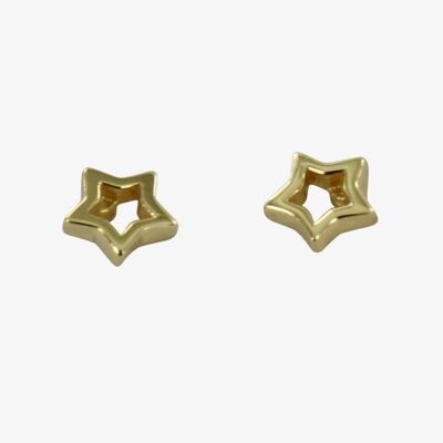 Mini Open Star Stud Gold