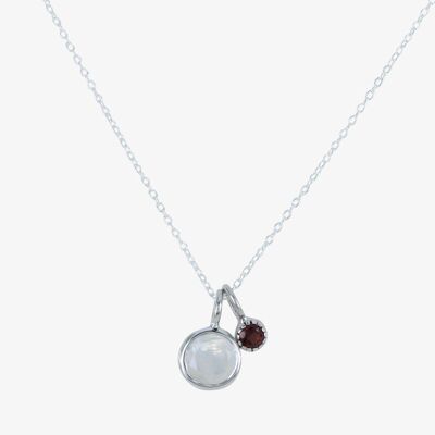 Iris Moon and Garnet Necklace