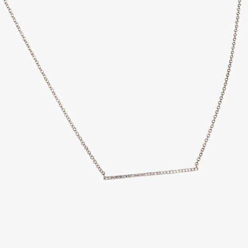 Diamond Trapeze Necklace White