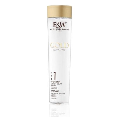 Loción iluminadora de argán Fair & White Gold 200 ml