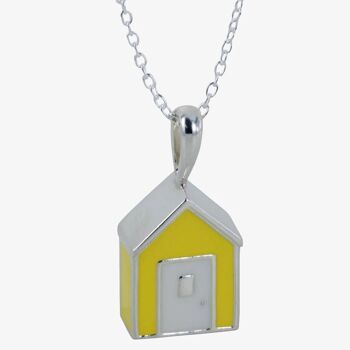 Collier Pendentif Cabane de Plage jaune 1