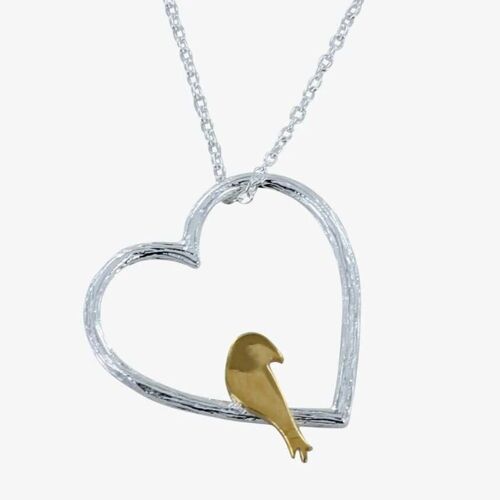 Bird In Heart Necklace