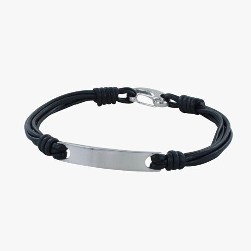 ID Leather Bracelet blk