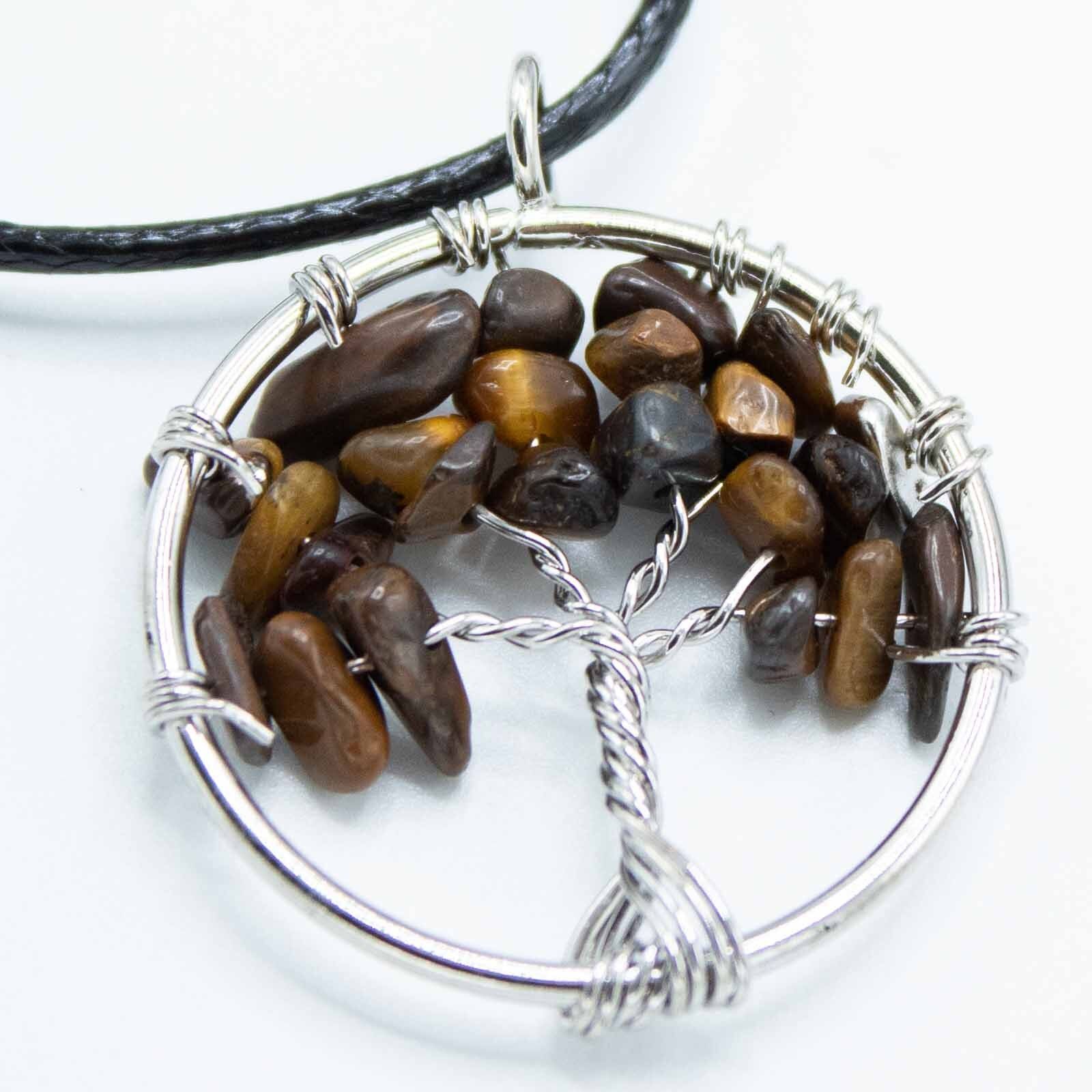 Tree of Life Necklace - Tiger's Eye