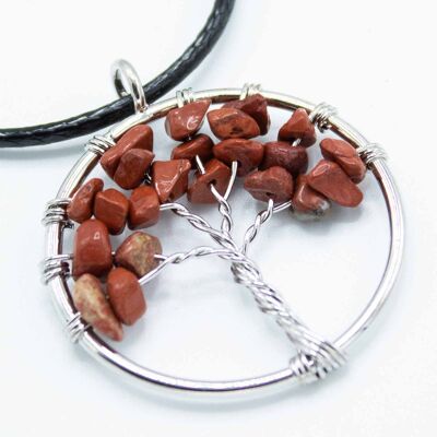 Collana Albero della Vita - Diaspro Rosso