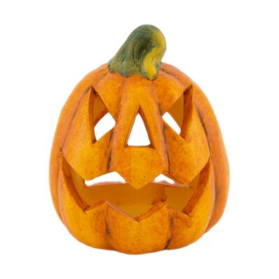 Tealight autunnale a forma di zucca per Halloween