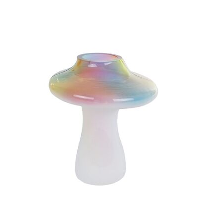 Vase en verre multicolore champignon S