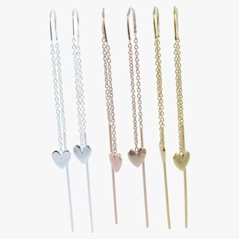 Boucles d'Oreilles Chute de Cupidon Rose 3