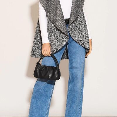 Cappotto oversize senza maniche grigio