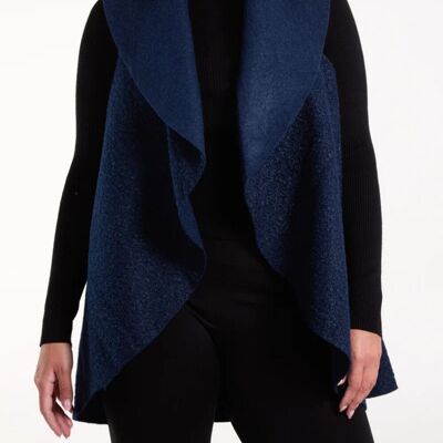 Cappotto senza maniche dalla vestibilità rilassata in blu navy