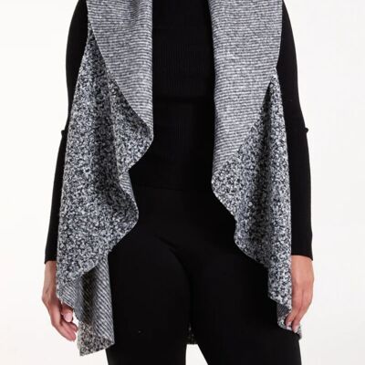 Cappotto senza maniche dalla vestibilità rilassata in grigio