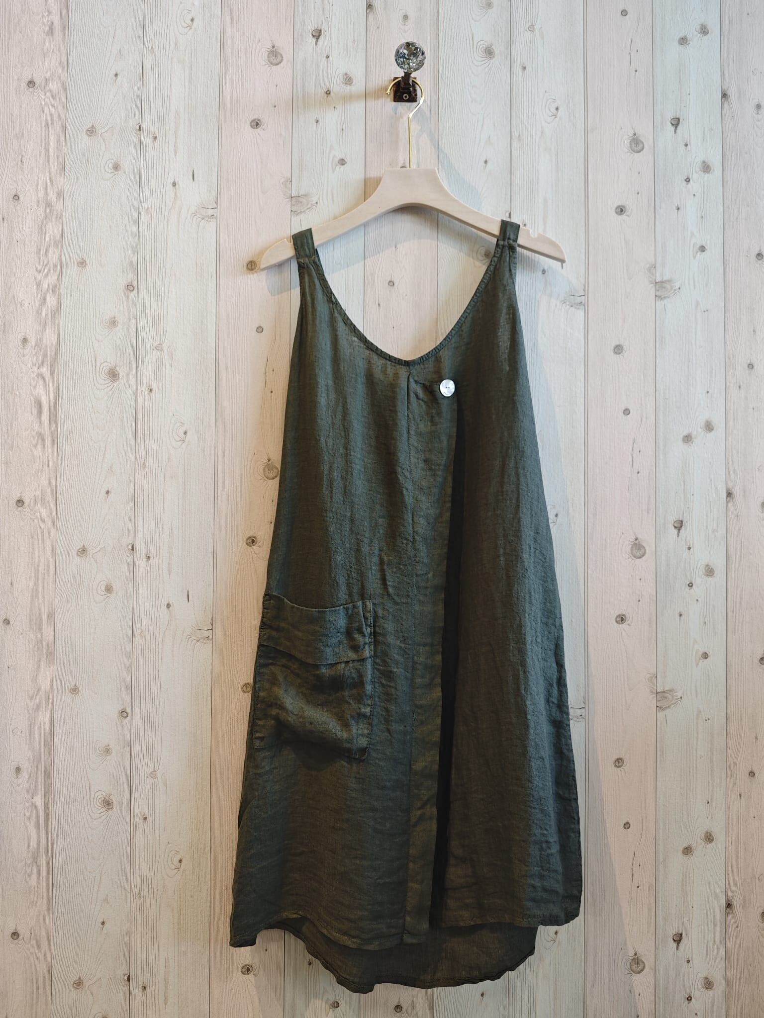 RIF 6882 BLUSA DUE BOTTONI 100% LINO