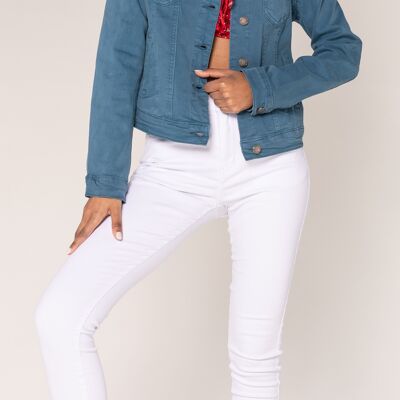 Stretch fitted jacket in Color J212