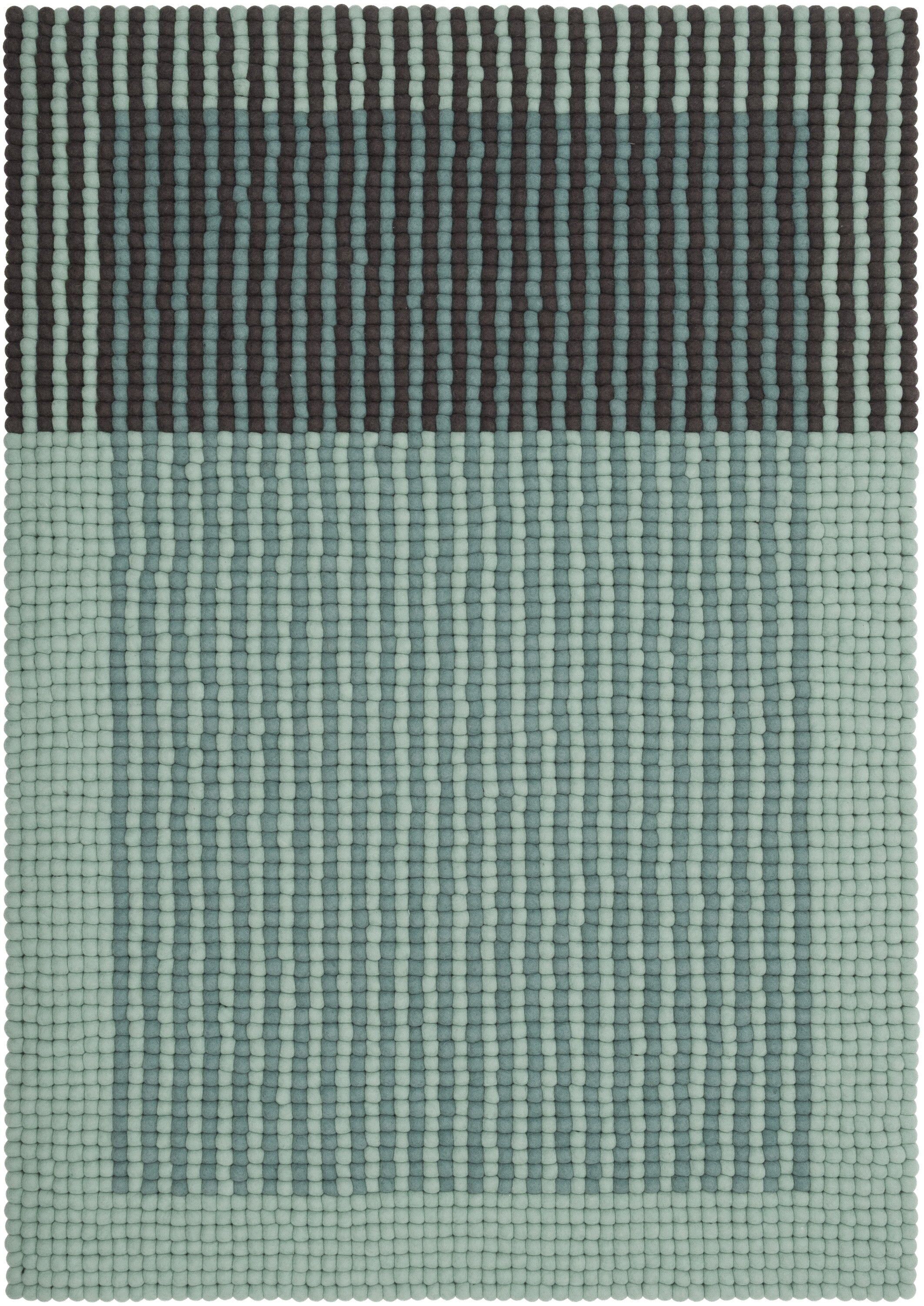 Alfombra rectangular de bolas de fieltro Yukon