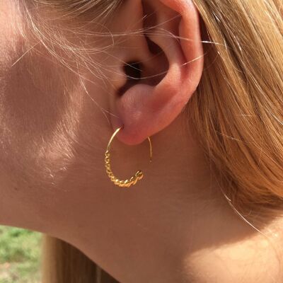 Bubble Hoop Earrings gold small