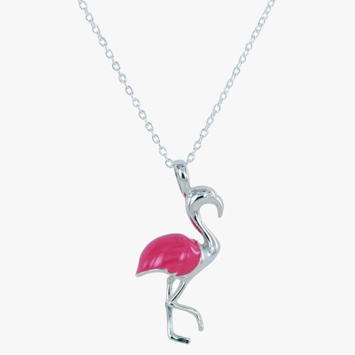 Enamel Flamingo Necklace