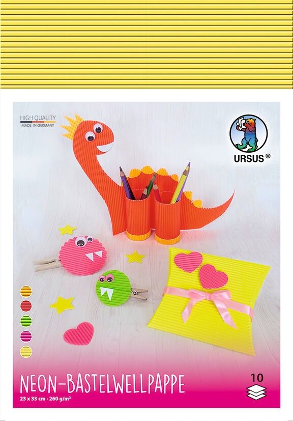 Neon-Bastelwellpappe, 23 x 33 cm