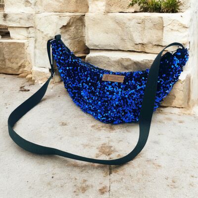 Sac Léo S, "Sequin" bleu