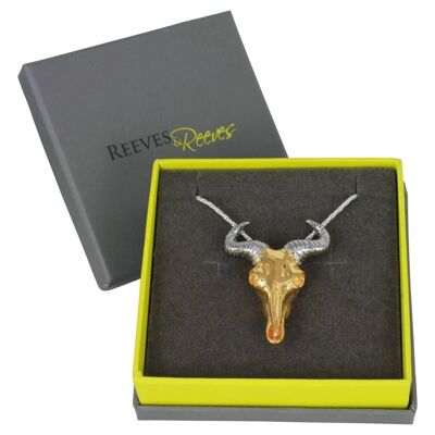 Men's Wildebeest Pendant Necklace Gold