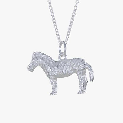 Sterling Silver Zebra Necklace