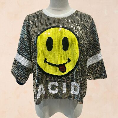 T-shirt Sequins Smiley ACID - 50013