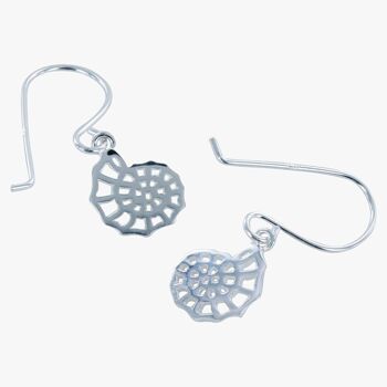 Boucles d'oreilles pendantes silhouette ammonite 1