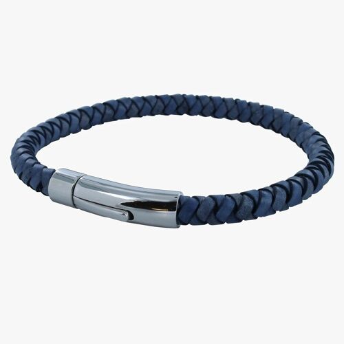 Trigger Happy Leather Bracelet M020-Blue