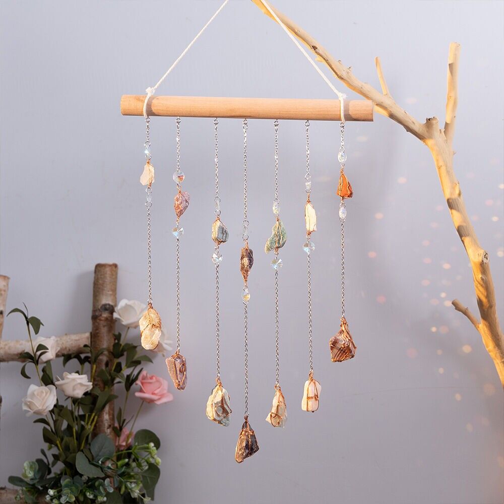 Kristall-Sonnenfänger zum Aufhängen an der Wand – handgefertigter Lichtfänger, Boho-Wohndekor