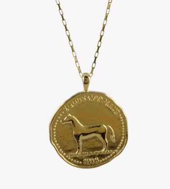 Collier Monnaie Cheval Or 2