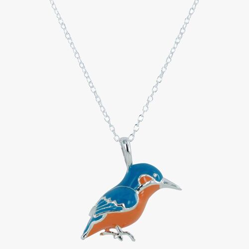 Enamel Kingfisher Necklace