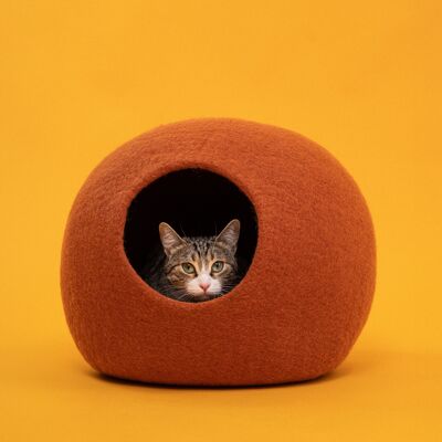 Grotte en feutre pour chat