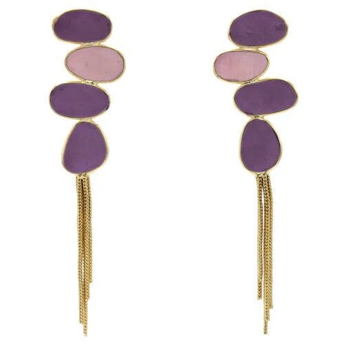 Orecchini Geniqui Ed. Viola e rosa limitati