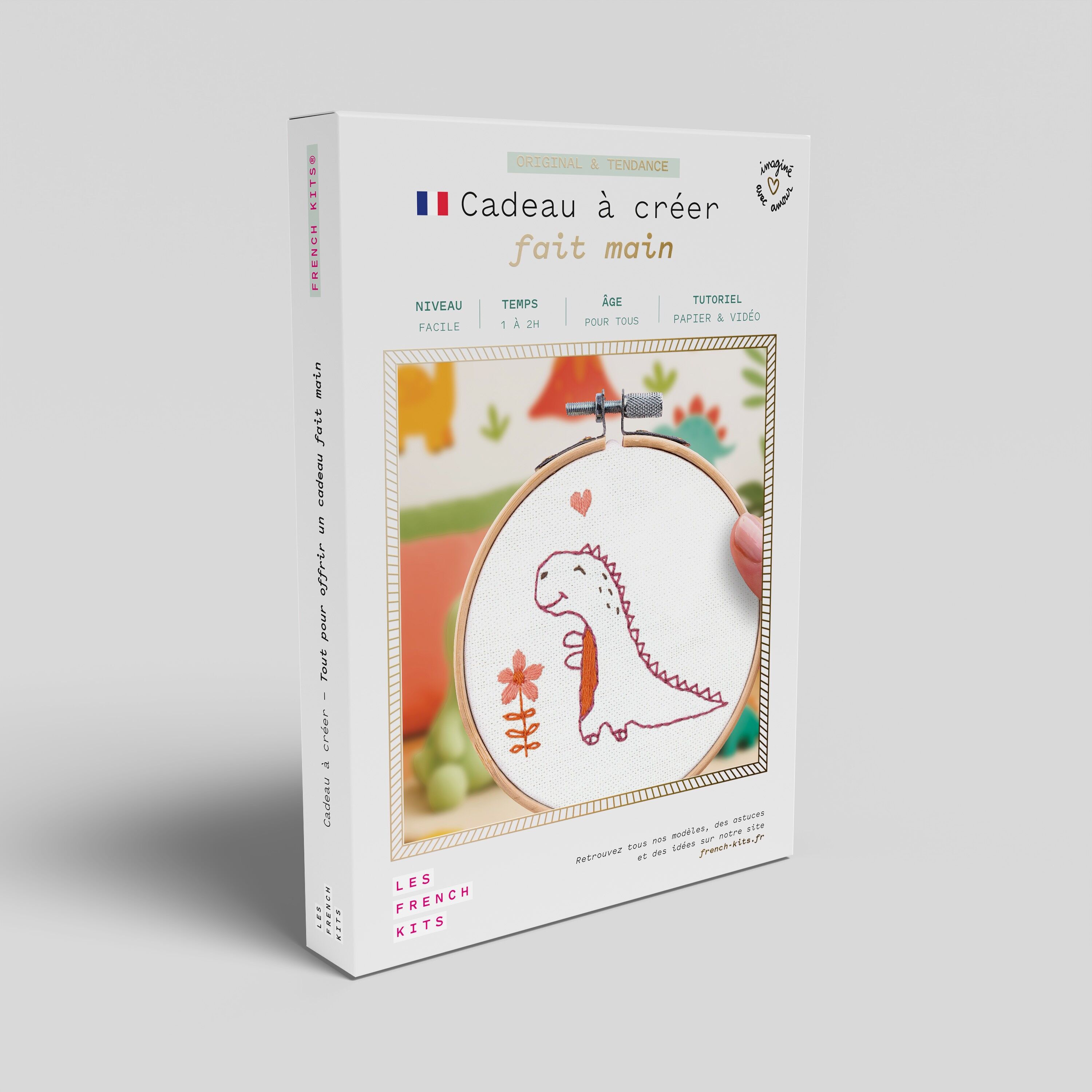Les French Kits - Decorative Embroidery - Dinosaur
