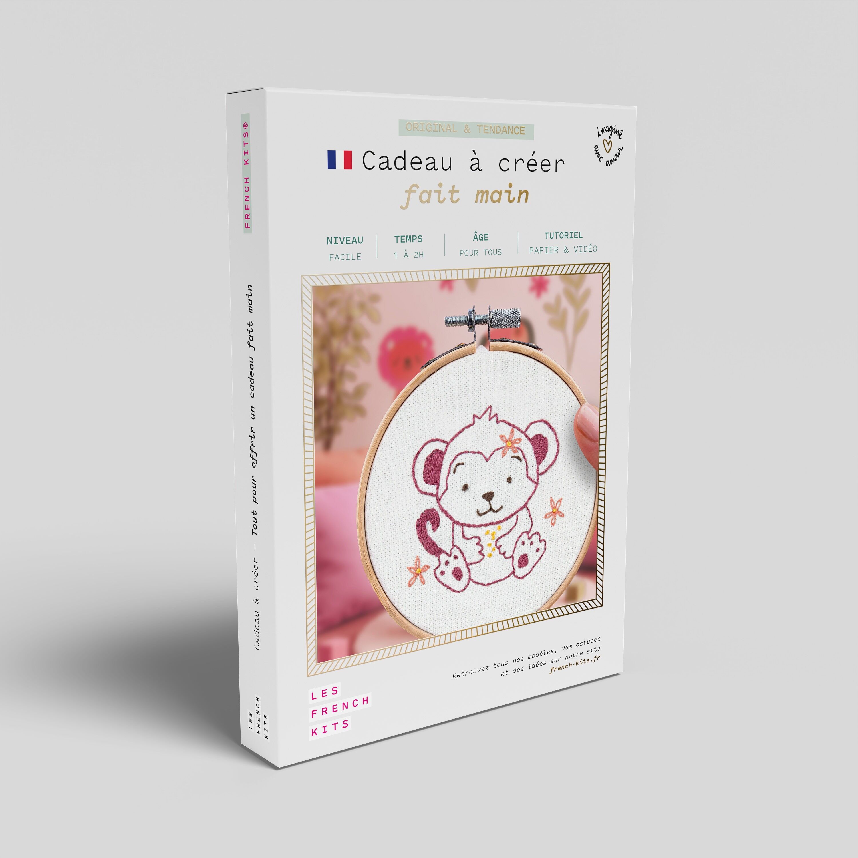 Les French Kits - Decorative Embroidery - Monkey