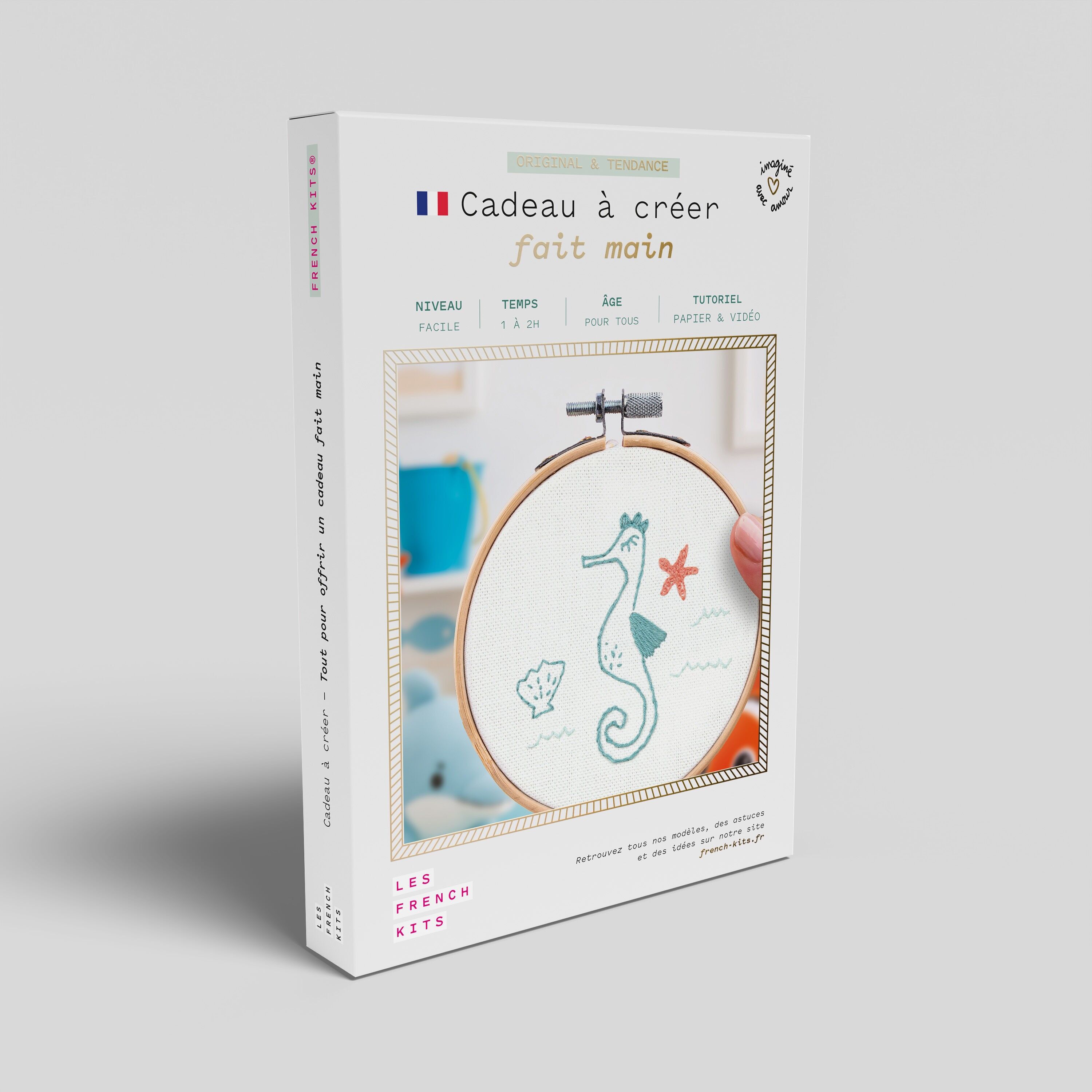 Les French Kits - Decorative embroidery - Hippopotamus