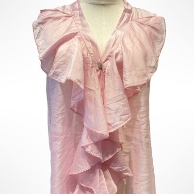 Top senza maniche con volant - 25298