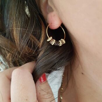 Boucles d’oreilles baby java marron 2