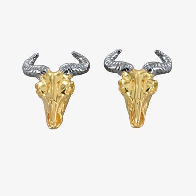 Wildebeest earrings gold