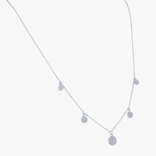 Dot and Sparkle Sterling Silver Necklace