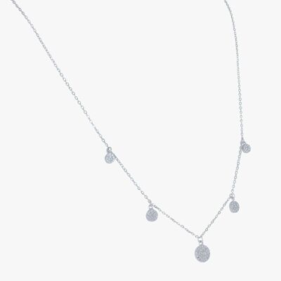 Collier en argent sterling à pois et étincelles